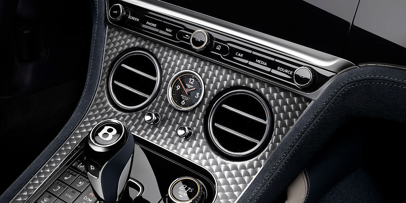 Bentley Bahrain Bentley Continental GTC Speed convertible front interior engine spin veneer detail