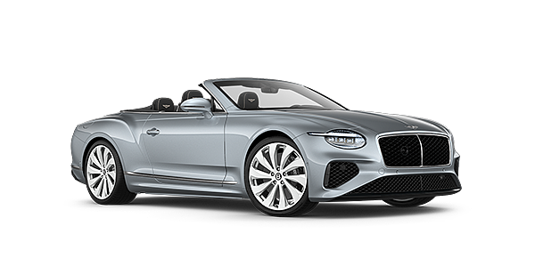 Bentley Bahrain New Bentley Continental GTC convertible front three quarters in Silverlake paint
