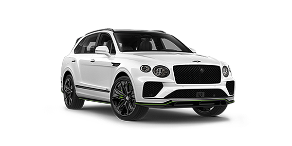 Bentley Bahrain Bentley Bentayga Speed SUV in Snow Quartz Pearlescent by Mulliner white paint